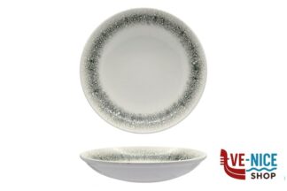 fondo BLACK ICE - PIATTO FONDO CM 26 H.2,35 CC1100 IN PORCELLANA ALLUMINICA KUTAHYA SERAMIK