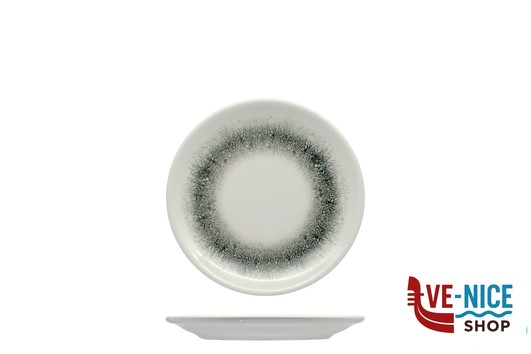 piano BLACK ICE - PIATTO PANE CM 17 H.1,9 IN PORCELLANA ALLUMINICA KUTAHYA SERAMIK
