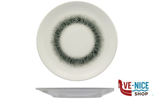 piano BLACK ICE - PIATTO PIANO CM 27 H.2,35 IN PORCELLANA ALLUMINICA KUTAHYA SERAMIK