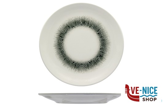 piano BLACK ICE - PIATTO PIANO CM 30 H.2,35 IN PORCELLANA ALLUMINICA KUTAHYA SERAMIK