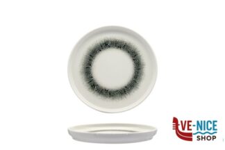 piano BLACK ICE - PIATTO PIANO NORDIC CM 19 H.2,2 IN PORCELLANA ALLUMINICA KUTAHYA SERAMIK