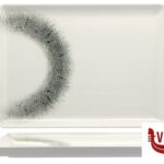 piano BLACK ICE - PIATTO RETTANGOLARE CM30X22 H.2,72 IN PORCELLANA ALLUMINICA KUTAHYA SERAMIK