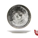 porcellana BLACK ROUND-PIATTO FRUTTA SIVIGLIA DECORATO CM.21 SATURNIA