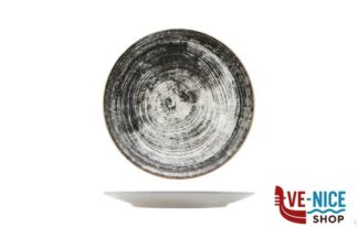 porcellana BLACK ROUND-PIATTO FRUTTA SIVIGLIA DECORATO CM.21 SATURNIA