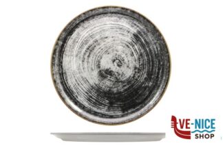 porcellana BLACK ROUND-PIATTO PIZZA NAPOLI DECORATO CM.31 04Z07019 SATURNIA
