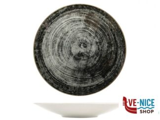 porcellana BLACK ROUND-PIATTO PORTATA KONOS CM 28 04551Z07 SATURNIA