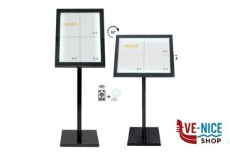 0 ESPOSITORE BLACK STAR A LED LA CONFEZIONE COMPRENDE ESPOSITORE COMPLETO (ASSE BACHECA) 2 CHIAVI PER CHIUSURA E 5 METRI DI CAVO COMPRESI. SECURIT