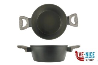 alluminio BLACKFIRE-CASSERUOLA 2 MANICI CM.20 ANTIADERENTE ANCHE PER INDUZIONE IMPORT COTTURA