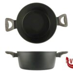 alluminio BLACKFIRE-CASSERUOLA 2 MANICI CM.24 ANTIADERENTE ANCHE PER INDUZIONE IMPORT COTTURA
