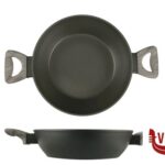 alluminio BLACKFIRE-TEGAME 2 MANICI CM.24 ANTIADERENTE ANCHE PER INDUZIONE IMPORT COTTURA