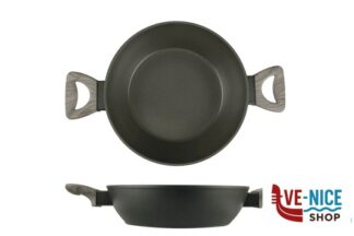 alluminio BLACKFIRE-TEGAME 2 MANICI CM.24 ANTIADERENTE ANCHE PER INDUZIONE IMPORT COTTURA