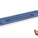 0 BLUE OCEAN-VASSOIO IN MELAMINA INTERNO BLU DECORATO, ESTERNO BIANCO GN 2.4 CM 53X16,2 H 2 84673 APS  ASSHEUER POTT GMBH E CO KG