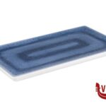 0 BLUE OCEAN-VASSOIO IN MELAMINA INTERNO BLU DECORATO, ESTERNO BIANCO GN 1.3 CM 32,5X17,6 H 2 84672 APS  ASSHEUER POTT GMBH E CO KG