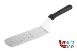 0 BLUE-SPATOLA HAMBURGER FORATA FLESSIBILE CM.24,5X7,5 LUNGHEZZA TOT. CM.37,5 LAMA IN ACCIAIO INOX, MANICO POLIPROPILENE NERO ANTISCIVOLO 88940 APS ASSHEUER POTT GMBH E CO KG