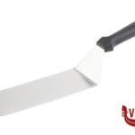 0 BLUE-SPATOLA HAMBURGER FLESSIBILE CM.24,5X7,5 LUNGHEZZA TOT. CM.37,5 LAMA IN ACCIAIO INOX, MANICO POLIPROPILENE NERO ANTISCIVOLO 88939 APS  ASSHEUER POTT GMBH E CO KG