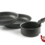 padelle/wok BOLZANO - SET 4 PEZZI 2 PADELLE CM 24-28 - 1 CASSERUOLA CM 16 CON MANICO  ANTIADERENTE PER  INDUZIONE BALLARINI PAOLO