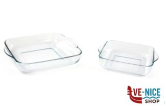 vetro BORCAM-SET 2 PIROFILE QUADRE CM 28 22 PASABAHCE