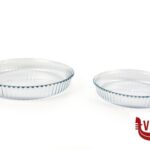 vetro BORCAM-SET 2 TORTIERE TONDE CM 32 26 PASABAHCE