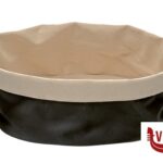 0 PORTA PANE COTONE OVALE ESTERNO NERO-INTERNO BEIGE CM.25X18XH.12 30371 APS  ASSHEUER POTT GMBH E CO KG