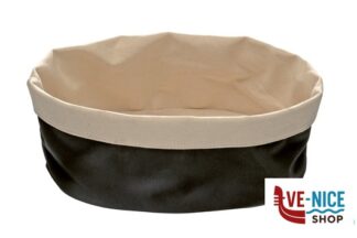 0 PORTA PANE COTONE OVALE ESTERNO NERO-INTERNO BEIGE CM.25X18XH.12 30371 APS  ASSHEUER POTT GMBH E CO KG