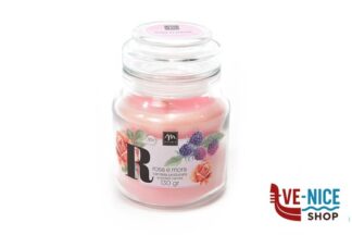 candele BOUQUET-CANDELA IN BARATTOLO GR.130 ROSE-MORE CM7XH.10 MERCURY