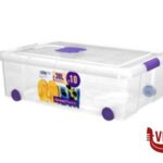 BOX TRASPARENTE CON RUOTE CM 61X44XH20 LT.38 - 2040 GREAT PLASTIC S.L. Varie casalingo e Horeca-T 1 pezzi