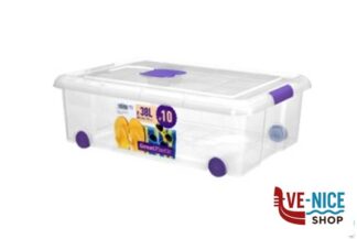 0 BOX TRASPARENTE CON RUOTE CM 61X44XH20 LT.38 - 2040 GREAT PLASTIC S.L.