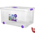 0 BOX TRASPARENTE CON RUOTE CM 61X44XH33 LT.70 - 2041 GREAT PLASTIC S.L.