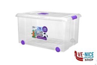 0 BOX TRASPARENTE CON RUOTE CM 61X44XH33 LT.70 - 2041 GREAT PLASTIC S.L.