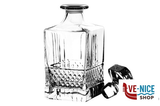 vetro BRILLANTE - BOTTIGLIA QUADRA CL 85 51592020106 RCR CRISTALLERIA ITALIANA