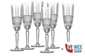 vetro cristallino BRILLANTE - CONFEZIONE 6 CALICI FLUTE CL 19 26968020106 RCR CRISTALLERIA ITALIANA