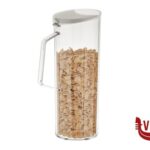 0 CARAFFA CEREALI POLIPROPILENE CON COPERCHIO A CERNIERA INOX LT.1,5 CM.10XH.28  10778 APS  ASSHEUER POTT GMBH E CO KG