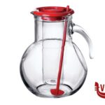 vetro CARAFFA KUFRA LT.2 ROSSO CON PORTAGHIACCIO E MISCELATORE    1.35729.MR9 BORMIOLI ROCCO