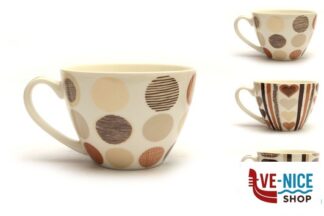porcellana BROWNIE-TAZZA COLAZIONE SENZA PIATTO CL.45 DECORI ASSORTITI GB137-C IMPORT TAVOLA