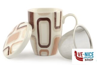 porcellana BROWNIE-TISANIERA PORCELLANA CON FILTRO INOX CL.35 B09 IMPORT TAVOLA