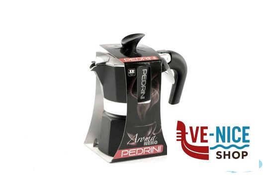 alluminio CAFFETTIERA PER 1 TAZZA COLORI ANTRACITE 9111 PEDRINI - immagine 2