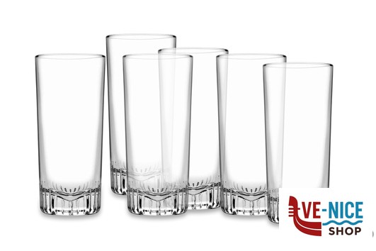 bicchieri bibita CALDERA - CONFEZIONE 6 BICCHIERI HIGHBALL CL.28,5 H.15 NUDE PASABAHCE