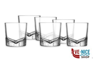 bicchiere liquore CALDERA - CONFEZIONE 6 BICCHIERI WHISKY CL.27 H8,4 NUDE PASABAHCE