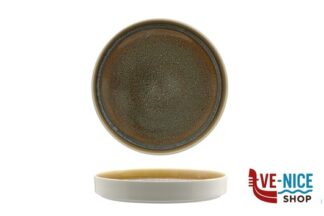 porcellana CALDERA YELLOW KADEN-PIATTO PIANO IMPILABILE BORDO ALTO CM 28 PT SANGO CERAMICS