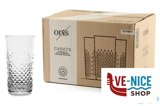 bicchieri bibita CARATS - CONFEZIONE 6 BICCHIERI COOLER CL 41 B.V.KONINKLIJKE NEDERLANDSCHE GLASFABRIEK LEERDAM - immagine 3