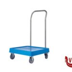 pulizia-igiene CARRELLINO X CESTE 4 RUOTE CON MANICO INOX CM.57,5X54,5XH.92 RCARRM INOX MACEL