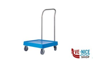 pulizia-igiene CARRELLINO X CESTE 4 RUOTE CON MANICO INOX CM.57,5X54,5XH.92 RCARRM INOX MACEL