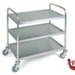 0 CARRELLO SERVICE 3 PIANI ACCIAIO INOX CM.91X59XH.93  11979 APS  ASSHEUER POTT GMBH E CO KG