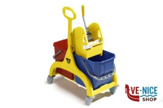 altri CARRELLO DA LAVORO NICK CON MANICO A OMBRELLO 6185 DUE VASCHE DA 25 LITRI CIASCUNA TTS TECNO TROLLEY SYSTEM SRL