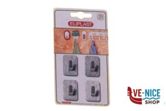 0 CART 4 GANCI 1 P INOX RETTANGOLARE ELIP ELIPLAST