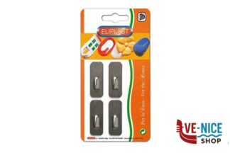 0 CART 4 GANCI INOX RETTANGOLARE 226-4 ELIPL ELIPLAST