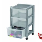 0 CASSETTA LIBERA 3 CASSETTI ALTI SILVER STEFANPLAST