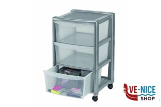 0 CASSETTA LIBERA 3 CASSETTI ALTI SILVER STEFANPLAST