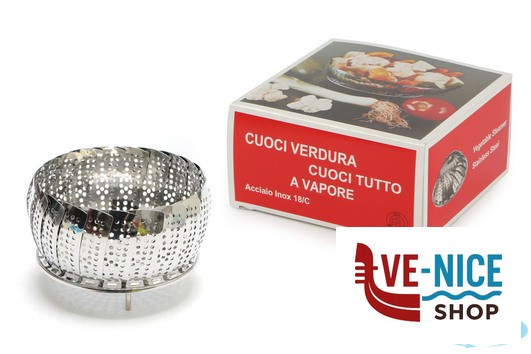 mondo cottura CESTELLO CUOCIVERDURA INOX CM.30 1321 CALDER - immagine 4