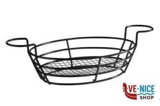 0 BURGER E FRIES-CESTINO OVALE FILO METALLO CON MANICI CM.39X20XH.11. ABBINABILE AL COD. 17825 40604 APS ASSHEUER POTT GMBH E CO KG